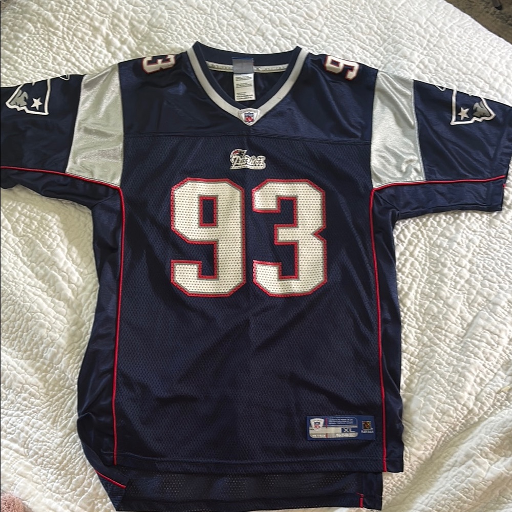 Reebok Navy and White Jersey 93